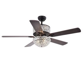 Laure Crystal 6-light Crystal 5-blade 52-inch Ceiling Fan
