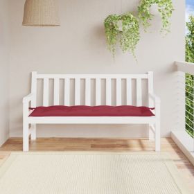 Garden Bench Cushion Wine Red 59.1"x19.7"x2.8" Oxford Fabric