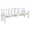 Garden Bench Cushion Melange Cream 78.7"x19.7"x2.8" Fabric