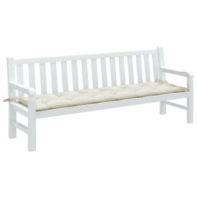 Garden Bench Cushion Melange Cream 78.7"x19.7"x2.8" Fabric