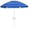 7.2 Feet Portable Outdoor Beach Umbrella with Sand Anchor and Tilt Mechanism