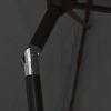 Outdoor Parasol with Metal Pole 118"x78.7" Black