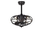 18.1" Caged Ceiling Fan with Remote Control,Timer, 3 Speeds Indoor Ceiling Fan for Farmhouse, Bedroom Living Room(No include Bulbs)