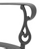 Cast Aluminum Patio Dining Chair 4PCS With Black Frame and Cushions In Random Colors