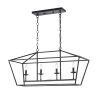 Pixie 36 Inch Matte Black With 4 Light Chandelier