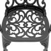 Cast Aluminum Patio Dining Chair 4PCS With Black Frame and Cushions In Random Colors