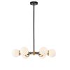 Chevalier 26 Inch Matte Black And Gold With 6 Light Chandelier