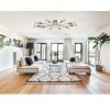 10 Light Sputnik Chandelier Brushed Gold Ceiling Light Semi Flush Mount Light Ceiling Lamp
