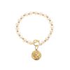 18K Genuine Gold Baroque Pearl Bracelet Women's Simple Cool Style Jewellery Baroque Pearl Bracelet Women's Simple Cool Style Jewellery