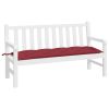 Garden Bench Cushion Wine Red 59.1"x19.7"x2.8" Oxford Fabric