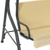 Garden Swing Bench Cream White 66.9"x43.3"x60.2"