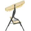 Garden Swing Bench Cream White 66.9"x43.3"x60.2"