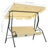 Garden Swing Bench Cream White 66.9"x43.3"x60.2"