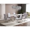 Manhattan Comfort Element Grey Velvet Dining Chair