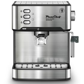 20 Bar Professional Espresso Machine With Milk Frother, Single & Double Shot, ESE Pod Compatible, Visual Display Of Pressure, Removable Water Tan (Option: FKJ6870)