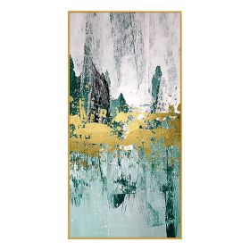 Abstract Watercolor River golden lines Wall Poster Modern Canvas Painting Art Living Room Decoration Pictures Home Decor (size: 150X220cm)