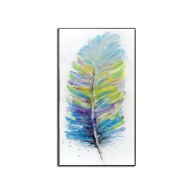 Handmade Abstract Oil Painting Top Selling Wall Art Modern Colorful Feather Picture Canvas Home Decor For Living Room No Frame (size: 150X220cm)