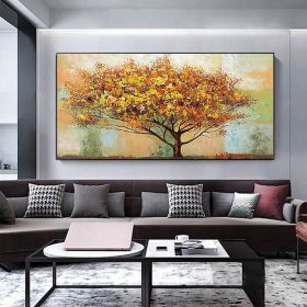Handmade Tree Landscape Oil Paintings On Canvas Wall Art Decoration Modern Abstract  Painting Home Living Room Bedroom Luxurious Decoration Painting (size: 100x150)