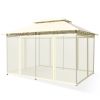10 Feet x 13 Feet Tent Canopy Shelter with Removable Netting Sidewall