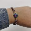 Hot Selling Bracelet Red Imperial Stone Bracelet Peach Heart Love Hand String Braided Bracelet.