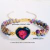 Hot Selling Bracelet Red Imperial Stone Bracelet Peach Heart Love Hand String Braided Bracelet.