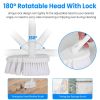 Tub And Tile Scrubber Cleaning Brush With Long Handle Length Adjustable Rod Shower Cleaning Brush With Sponge Hard Bristles Gap Brush
