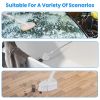 Tub And Tile Scrubber Cleaning Brush With Long Handle Length Adjustable Rod Shower Cleaning Brush With Sponge Hard Bristles Gap Brush