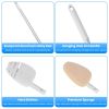 Tub And Tile Scrubber Cleaning Brush With Long Handle Length Adjustable Rod Shower Cleaning Brush With Sponge Hard Bristles Gap Brush